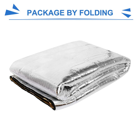 Folded Heavy Duty Heat Sound Deadening Insulation Mat For Car Fiberglass Heatproof Pad For Exhaust Muffler Hood And Doors