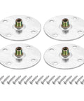 Rock Solid M8 Brad Hole T Nuts With Heavy Duty 2.8 Inch Round Base Weld Nuts and screws for quick furniture fixes.