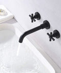 Matte Black Wall Mounted Bathroom Faucet With Rough In Valve Included, Corrosion Resistant And Durable Finish, ICC ES PMG Certified