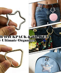 Four Piece Heart And Star Carabiner Keychain Clips In Gold And Silver Durable Alloy For Crafts Bags And Charms With Smooth Spring Loaded One Handed Opening