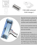 Portable Spark Gap Arc Generator Handheld Tesla Coil Gun Touchable Artificial Lightning Adjustable Precision Dual Mode Dope Science Experiment Tool For Teens And Curious Makers Rechargeable Power With Global 110 240V Compatibility, transparent handle