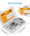 Heavy Duty Chain Quick Links Set With Locking Carabiners Galvanized Steel Screw Locks Three Sizes M3.5 M5 M8 in storage case