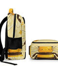 Side view of Smiling Honey Bee Printed Unisex Backpack With Large Capacity Lightweight And Durable Polyester Bag