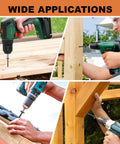 Heavy Duty Wood Screws Assortment Kit Offering Rock Solid Alloy Steel Build And A Top Shelf Rust Resistant Coating For Deck Builds and ACQ Lumber Work in use for decking and framing.