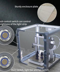 3D Printer Enclosure Kit With Filament Drying Box, LED Light And Built-In Fan, showing controls, and sealing design
