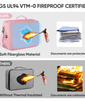Comparison between Fireproof Document Box With Lock Portable Waterproof File Organizer and non-insulated version.