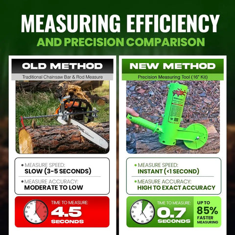 Top Shelf Firewood Measuring Marker Tool With Five Heavy Duty Wheels Six To Twenty Four Inch Range Rock Solid Build For Straight Up Accurate Wood Cutting And Easy Yard Work Any Day