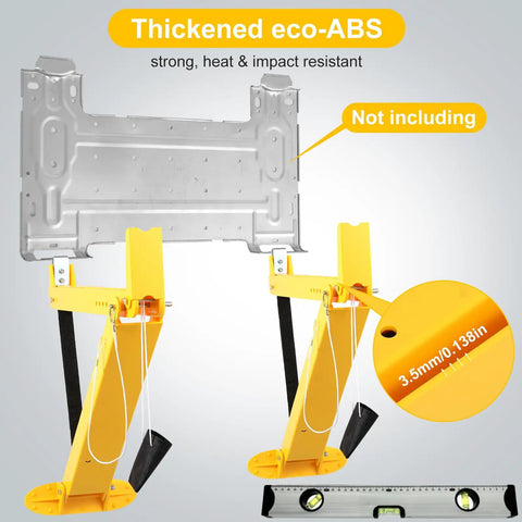 Heavy Duty Mini Split Wall Mount Bracket With Built In Level, reinforced ABS construction, close-up view