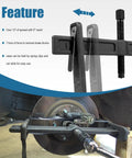 Beast Of A Tool 6980 Drum And Rotor Puller For Heavy Duty Hub Removal Freeing Rusted Drums Rotors Drive Wheels Gears Flywheels And Pulleys With Slim Jaws And Easy Setup For Tight Spaces And Smooth Leverage, 12 in spread, 5 in reach