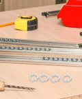 Spring Lock Washers Split Ring M8 100pcs Stainless Steel for fasteners and screws on workbench