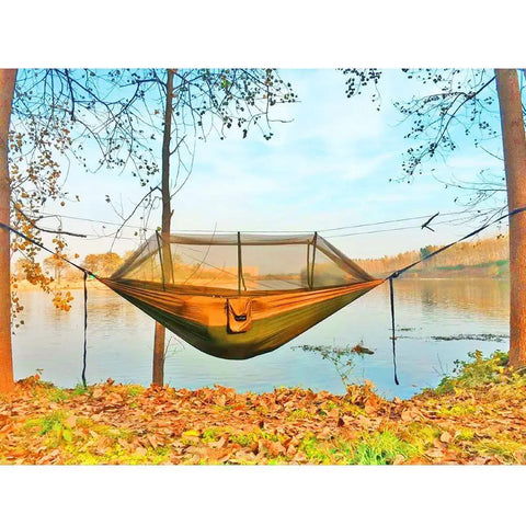 Portable Camping Hammock With Net For Single Or Double Use 2 Person Hammock Tent With 2x 10ft Straps by lakeside