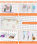 Badass Heavy Duty Metal Pegboard Wall Storage Kit With 90 Pieces Of Hooks Bins Cups Paper Towel Holder And Steel Tray For Garage Workshop Organization showcasing organized storage for tools and crafts.