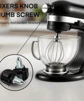 Two Pack Mixer Knob Screw Replacement Parts For KitchenAid Stand Mixers Thumb Screw Replacement With Black Knob End