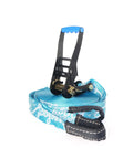 Slackline Kit 60ft Complete Set With Ratchet Training Line Bark Protectors And Instructions For Kids And Adults Three Color Options