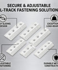 T Slot T Nuts For L Track With Sliding Slide In Design For Easy Cargo Securing And Smooth Repositioning Of Loads On Trucks Or Vans Quickly And Securely, six metal fasteners.