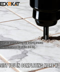 Ten Pack Dry Diamond Drill Bits With 6mm Diameter Quarter Inch Shank Vacuum Brazed Hole Saws drilling into marble tile.