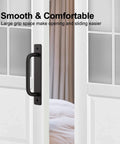 Four Pack Barn Door Handles Black Zinc Alloy Sliding Door Pulls With Plate Five Inch Hole Center And Five Inch Overall Length