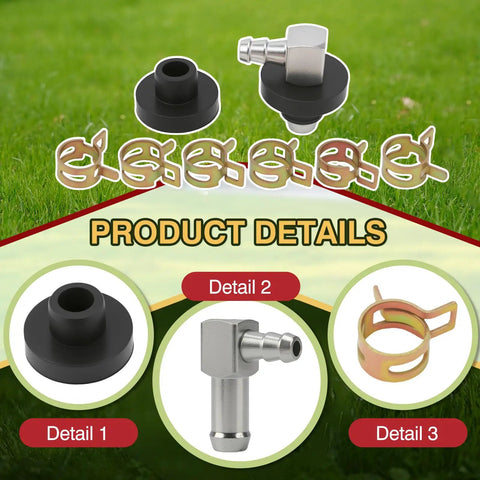 Fuel Tank Stem And Bushing Kit For Ride On Mowers Fits Husqvarna Craftsman AYP Poulan Pro Roper Weed Eater Series with clamps