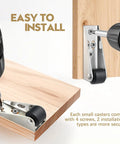 8 Pack Mini Rigid Caster Wheels Low Profile Non Swivel Single Direction Nylon And Steel installation example