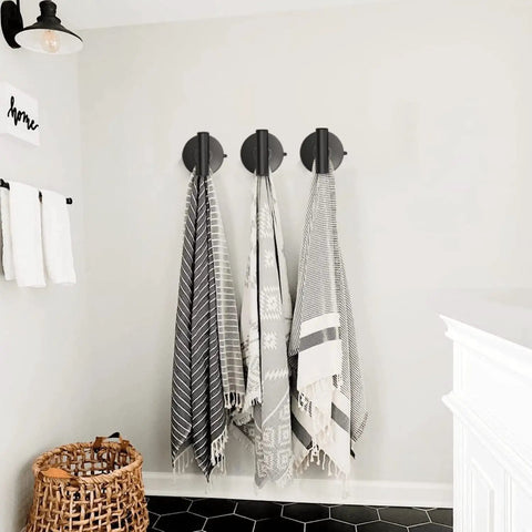 Large Suction Cup Shower Hooks Set Of 2 Black Stainless Steel Towel Hooks For Bathrooms Inside Shower Removable Wall Hooks Up To 15 Lb Heavy