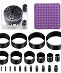 24 Piece Leather Circle Punch Set Pro Grade High Carbon Steel Hole Punch Kit For DIY Leather Crafts Includes 1mm To 15mm And 20mm To 60mm Punches