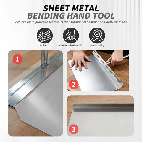 15.25 Inch Metal Sheet Bender For Standing Seam Roofing Hemming Tool Pro Grade Heavy Duty Folding Tool With Precise 0.02 Inch Bends