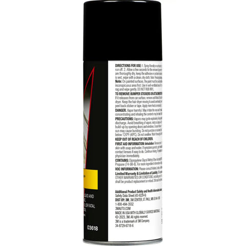 Side view of Adhesive Remover Spray 12 Oz Quick Dissolve Tape Residue Tar Wax And Glue For Glass Vinyl And Auto Paints Low VOC