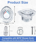 Dimensions of Two Pack 96797 Shower Handle Replacement For Chateau Trim Kit components with measurement details.