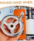 Heavy Duty Cast Iron Handwheel With Chrome Plated Crank Handle For Lathe And Milling Machines in hand