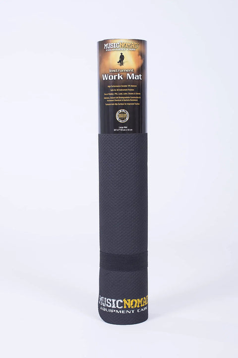 Rolled Guitar Repair Work Mat Pad For String Changes And Setup, Large 36 Inch by 17 Inch, Anti Slip TPE Material in packaging