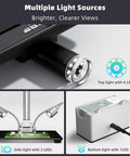 4K 60FPS HDMI Digital Microscope With 10.1 Inch Screen For Soldering And Coin Work Real Time Live View Pro Grade Picture Quality And Built In Microphone For Audio And 4K Video, LED lights