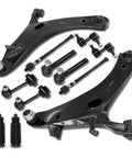 Ultimate Front Control Arms Kit With Ball Joints Fits Subaru Forester 2009 To 2013 Plus Rear Sway Links For A Smooth Ride And Total Handling Upgrade On Your Daily Driver. black steel suspension kit with ball joints and sway links