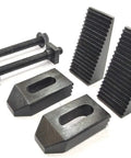 M6 Clamp Kit Set For 3 Inch And 4 Inch Rotary Tables Milling Tables Face Plates And Vertical Slides Heavy Duty Complete With Step Blocks Tee Bolts And Flanged Nuts