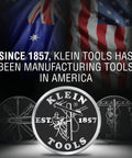 Klein Tools logo with the text 'Since 1857, Klein Tools has been manufacturing tools in America' with USA and Australia flags.