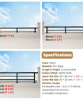 Solid Setup Balcony Railing Height Extender For Temporary Outdoor Security Upgrades With Hella Tough Horizontal Guardrail System specifications with dimensions shown.