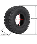 3.00-4 Tires With Inner Tubes For Off Road Go Karts ATVs Scooters E300 E325 4 Wheeler Vehicles Utility Dolly Hand Trucks Tire Tubes TR87 Bent Angled Valve Stem 2 Sets Durable Heavy Duty Grip displayed with dimensions.