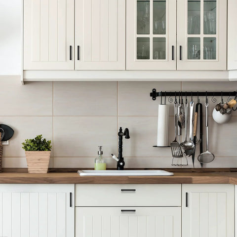 Kitchen with 30 Pack Three And A Half Inch Square Cabinet Handles Matte Black Pulls For Kitchen Cabinets And Drawers