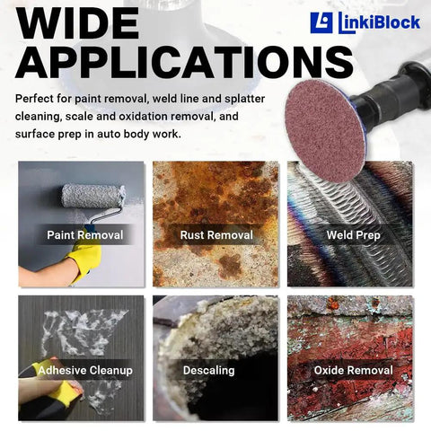 150 Pieces 2 Inch R Type Quick Change Aluminum Oxide Sanding Discs Set 36 Grit for paint, rust, and weld prep applications