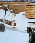 Heavy Duty Log Trailer For Farm Use, Two Wheel Utility Trailer Built Tough With Sturdy Frame And Chain, Steel