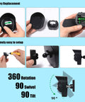 Installation steps of Long Range Wireless Driveway Alarm Kit with 2 Receivers and 3 PIR Motion Detectors, showing battery and setup.