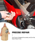 Copper Dent Puller Kit Chuck For Auto Sheet Metal Repair, Pro Grade Copper Collet Dent Tool on red body panel