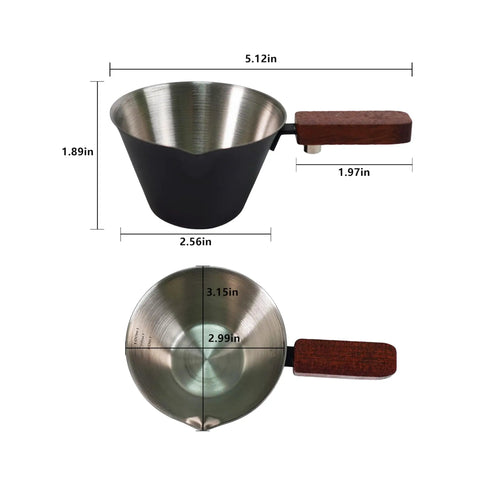 Stainless Steel Espresso Shot Cup With Built In Scale For Precise Measuring In Milliliters And Ounces Dual Scale Wide Mouth With V Shaped Pour Spout A Handy Must Have For Latte Americano Cappuccino Creations