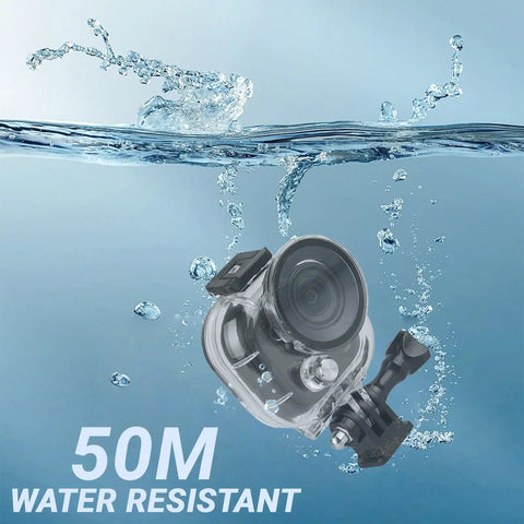 Waterproof Dive Case For Go Ultra Thumb Camera, 164ft/50m Underwater Housing With Bracket, floating in water