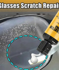 Applying Glasses Scratch Remover And Anti Fog Lens Cleaner Spray 30g Compact Travel Kit to scratched surface of eyewear lens.