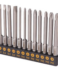 Slotted Phillips Screwdriver Bit Set With Holder 12 Piece 3 Inch Bits Magnetic Drill Bit Set One Quarter Inch Hex
