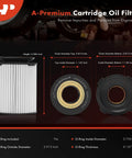 Diagram of Oil Filter With 20K Miles Upgraded Protection Compatible With Mercedes-Benz Infiniti Freightliner Models, showing dimensions and components