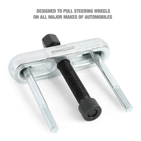 Steering Wheel Puller Kit For Quick No Hassle Removal, Durable Steel Construction, Fits Most Makes And Models, Yoke and Fasteners Visible