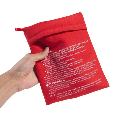 Two Pack Microwave Potato Bags Reusable Baked Potato Pouches Red For Potatoes Corn On The Cob Bread And More Durable High Heat Kitchen Must Have Quick Even Heating For Fast Dinners