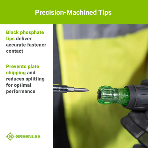 Close-up of 6 In 1 Do It All Tool Screwdriver With Flat Tip Phillips Hex Square Recess and Slotted Bits being used on a project