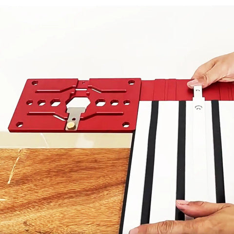 Dead Nuts Straight Track Saw Square Plus Rock Solid Ninety Degree Guide Rail Alignment Jig featuring rustproof aluminum assembly.